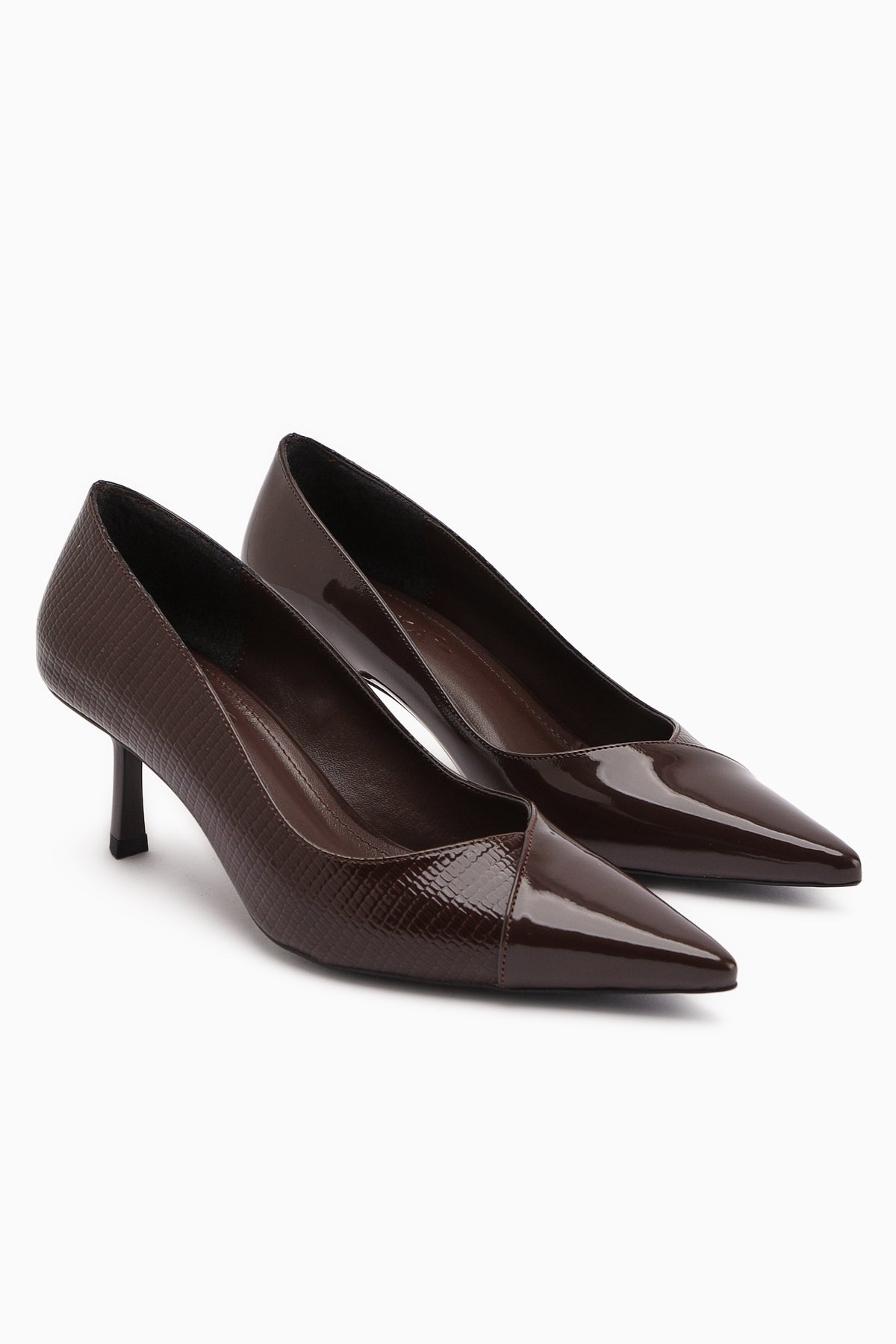 Elly Kahve Kadın İnce Topuklu Ayakkabı