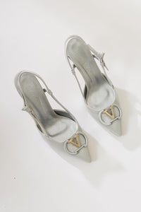 Any Gri Toka Detaylı VLogo Stiletto