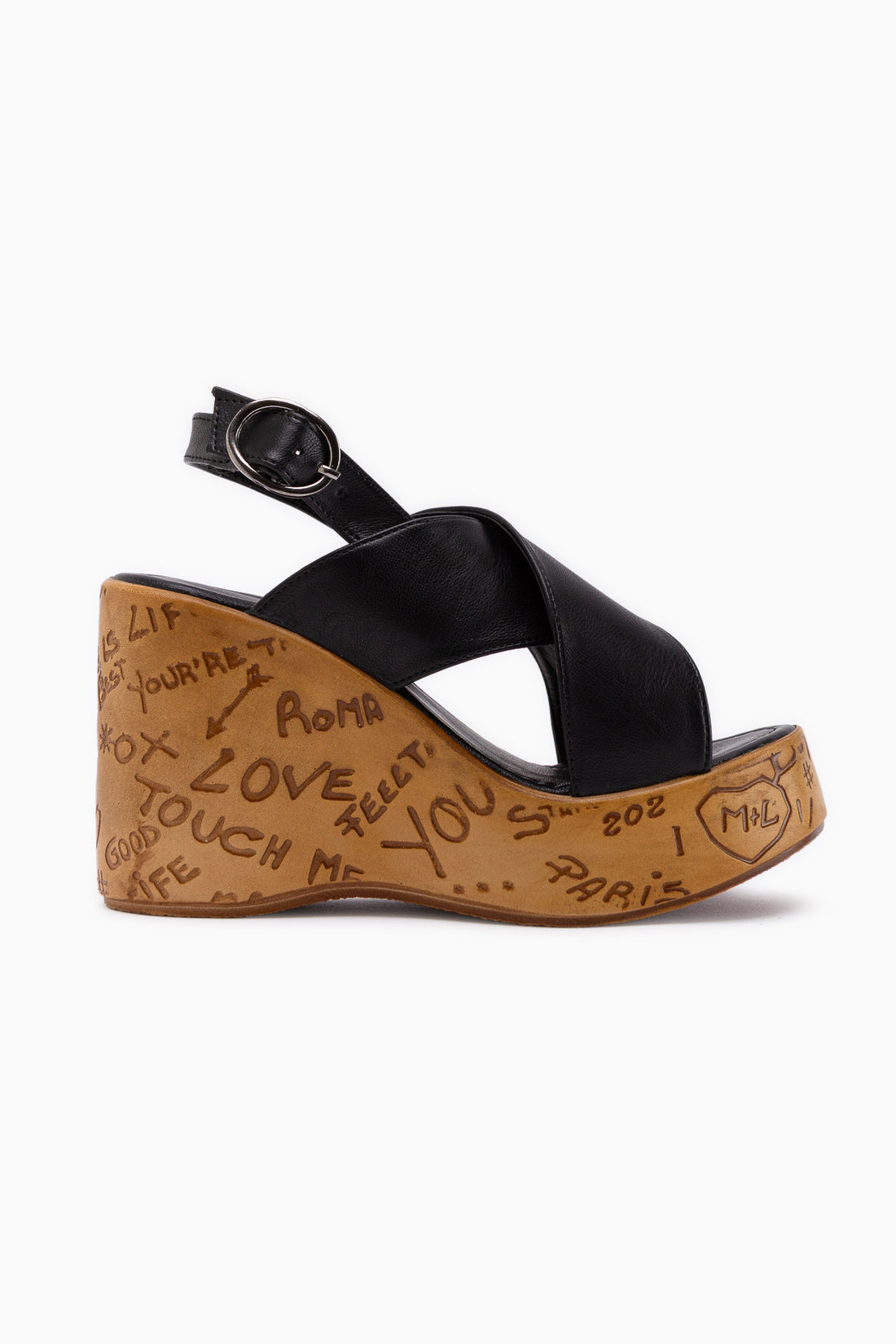 Jenifer Siyah Dolgu Topuklu Kadın Sandalet