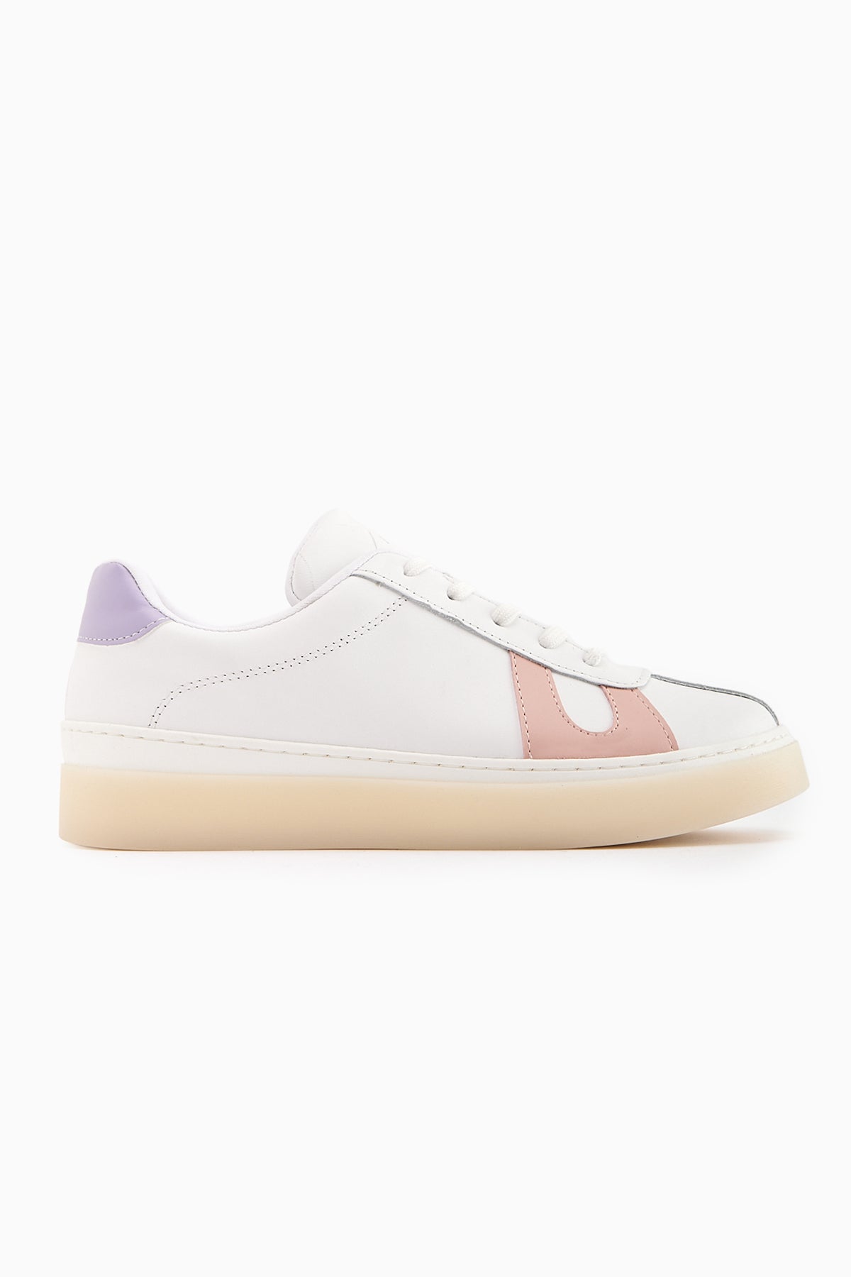 Eddie Hakiki Deri Beyaz Pudra Sneaker Kadın Ayakkbı