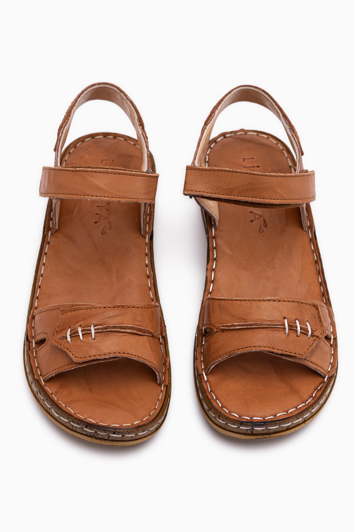 Leone Hakiki Deri Taba Kadın Sandalet