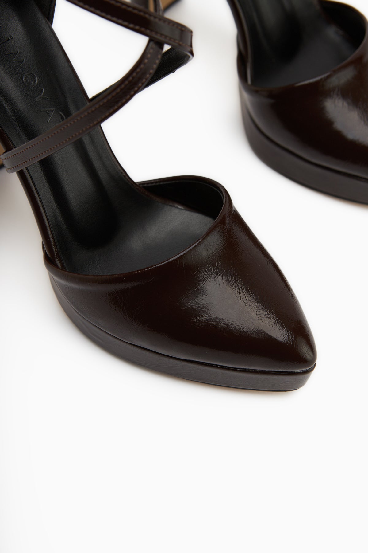 Naomi Kahve Kemerli Platform Topuklu Kadın Ayakkabı