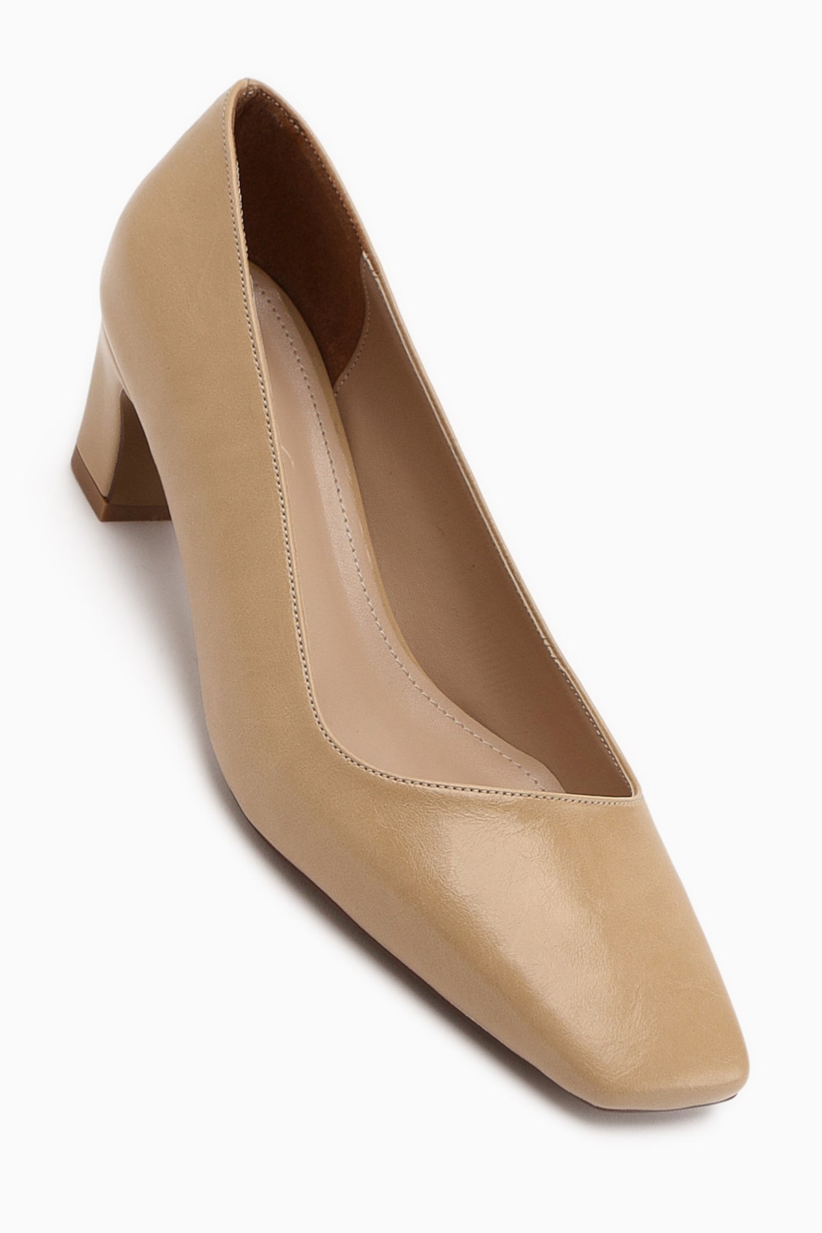 Jelina Bej Kalın Topuklu Kadın Ayakkabısı