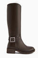 Becky Kahve Tokalı Yüksek Tabanlı Kadın Çizme