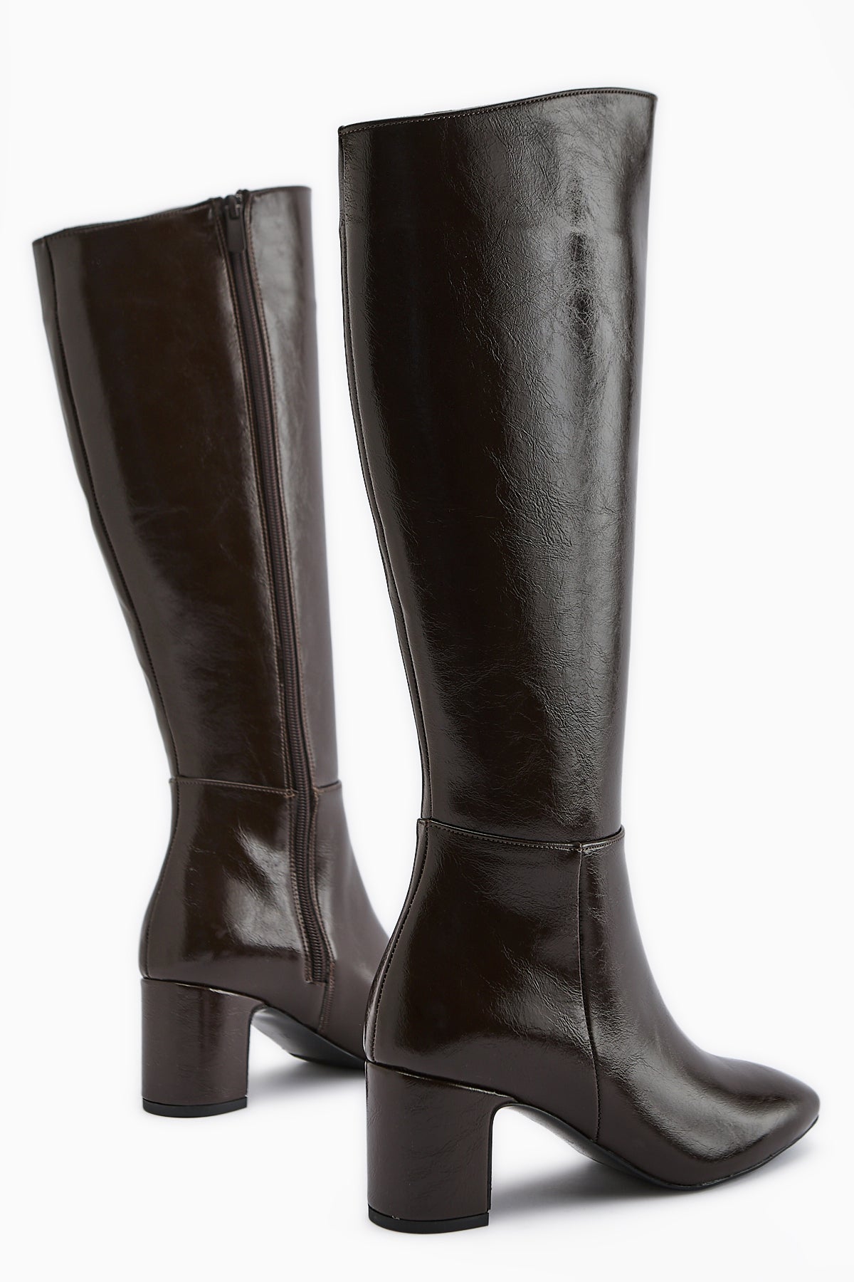 Larin Kahve Topuklu Kadın Çizme