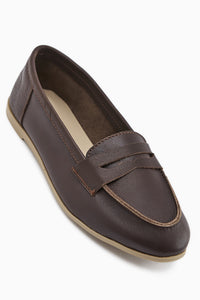 Hakiki Deri Solina Kahve Makosen Ayakkabı Rahat Günlük Loafer