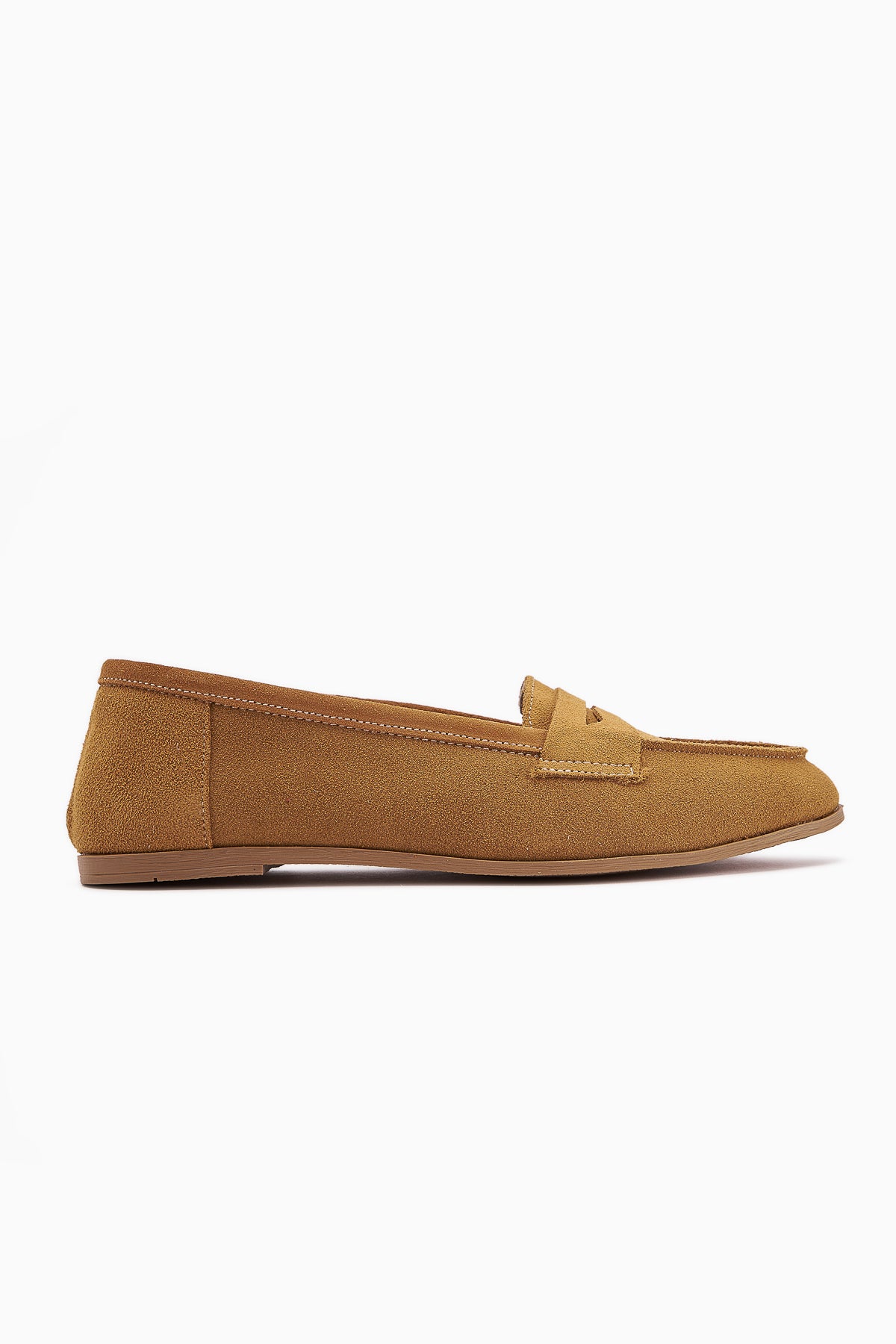 Hakiki Deri Solina Camel Mokasen Ayakkabı Rahat Günlük Loafer