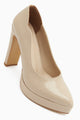 Ragni Bej Platform Topuklu Kadın Ayakkabı