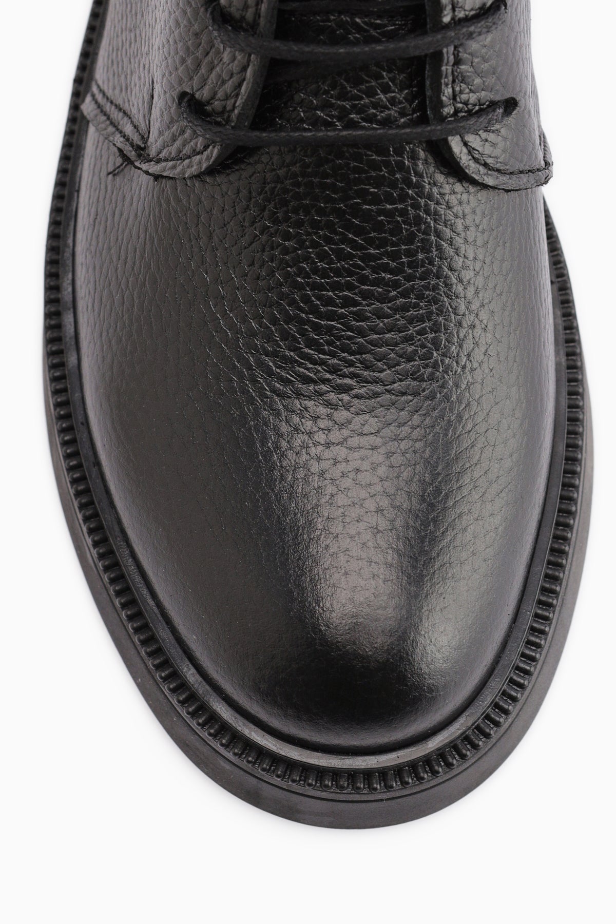 Karol Hakiki Deri Siyah Bağcıklı Kadın Bot