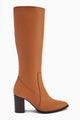 Vilda Hakiki Deri Taba Sivri Burunlu Kadın Çizme