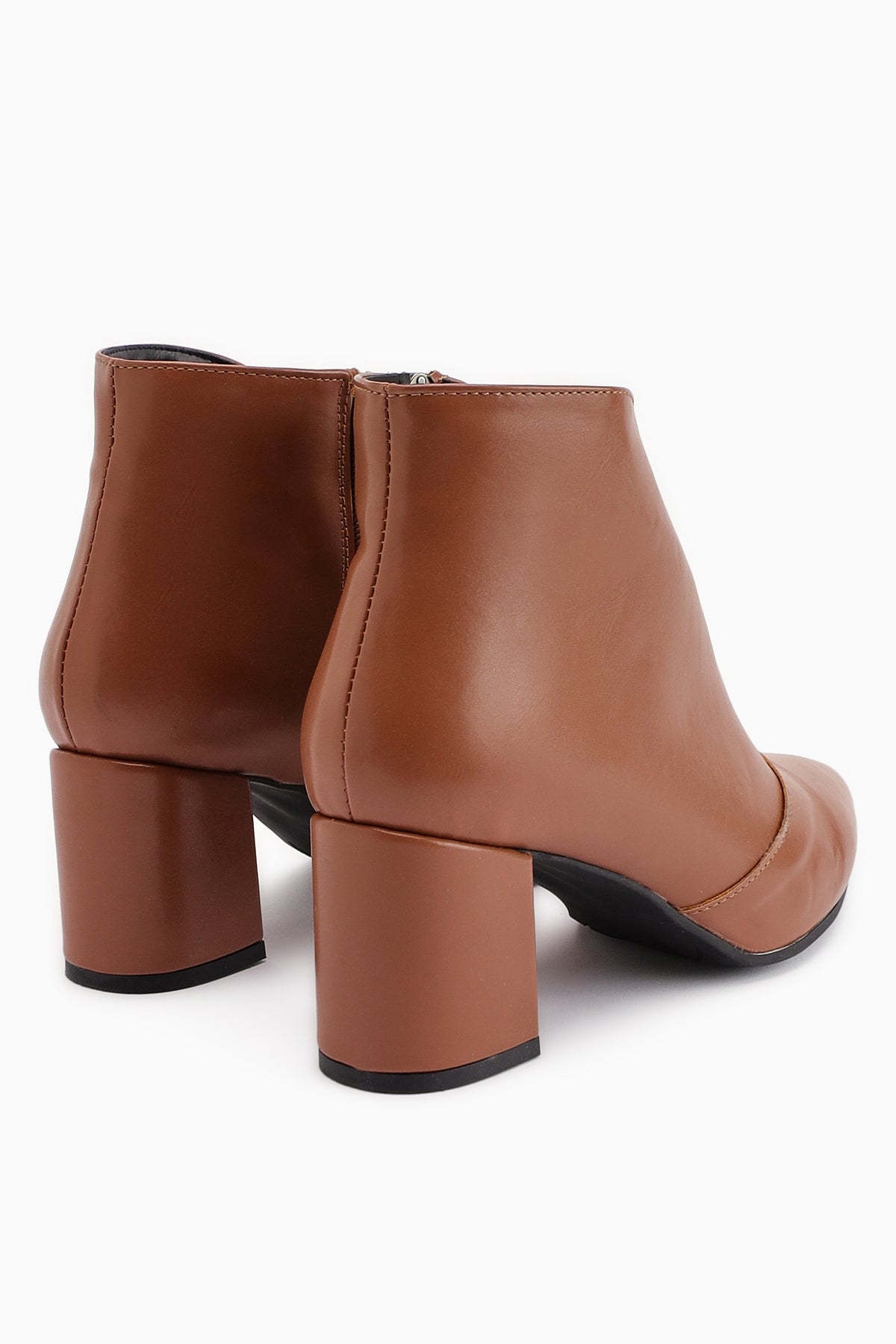 Maria Elena Taba Sivri Burunlu Fermuarlı Topuklu Bot