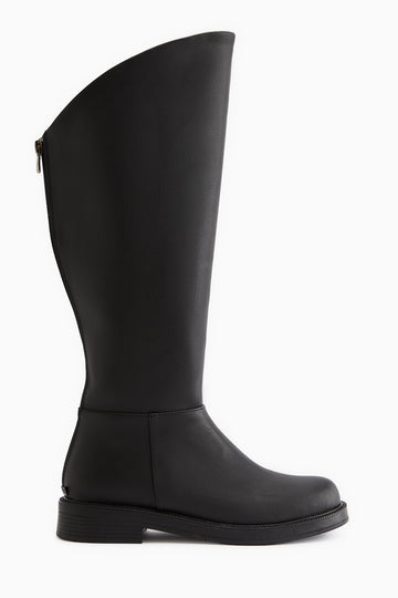 Gigi Siyah İçi Kürklü Katlanabilir Arkadan Fermuarlı Çizme