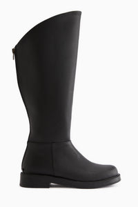 Gigi Siyah İçi Kürklü Katlanabilir Arkadan Fermuarlı Çizme