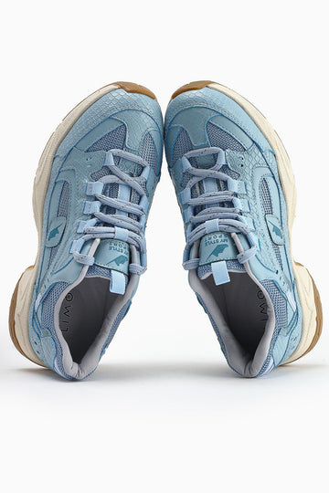 Caisa Mavi Tekstil Detaylı Bağcıklı Kadın Sneakers
