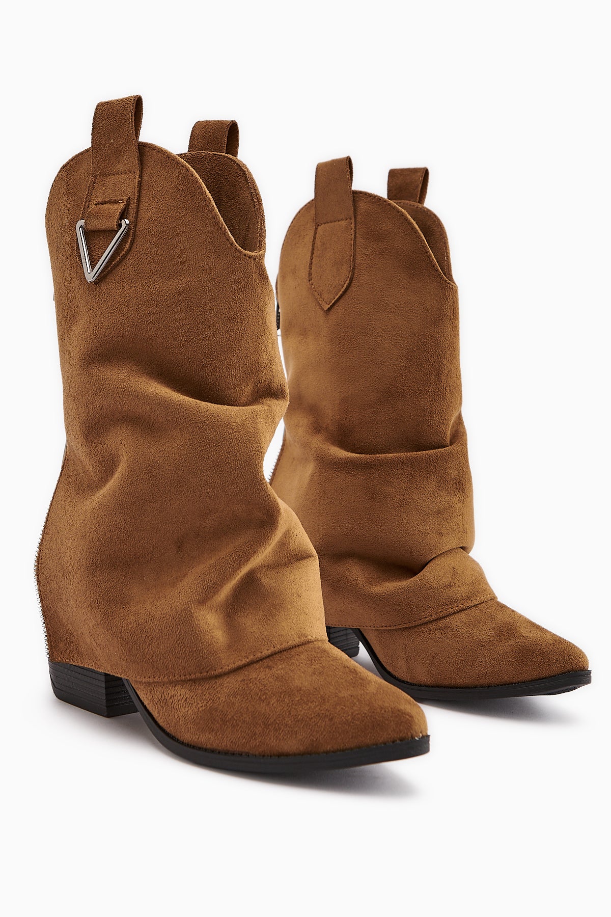 Peggy Taba Süet Kadın Topuklu Western Çizme