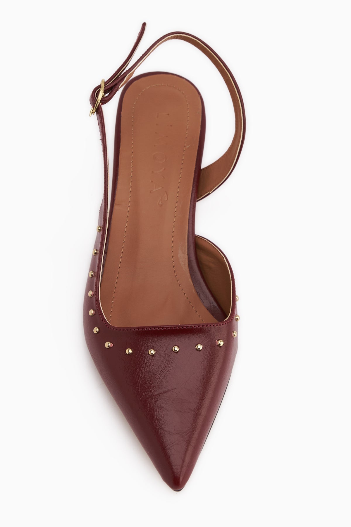 Marica Bordo Troklu Kısa Topuklu Kadın Ayakkabı