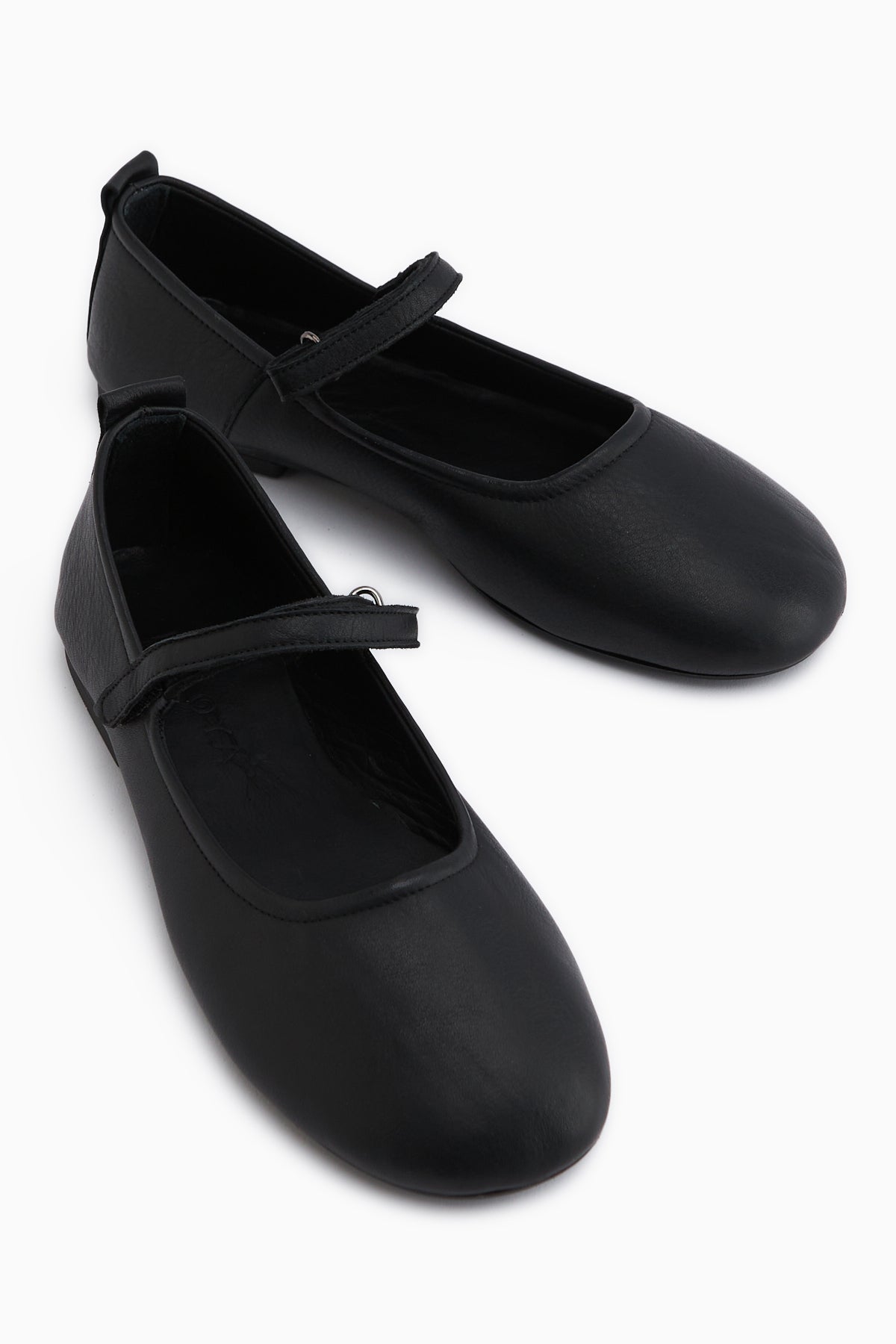 Sally Hakiki Deri Siyah Bantlı Kadın Babet