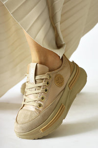 Ancy Nud Paraşüt Kumaş Yıldız Patchli Sneakers