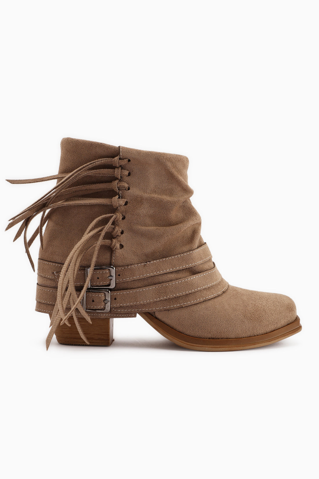 Elis Vizon Süet Tokalı Kadın Kovboy Western Bot