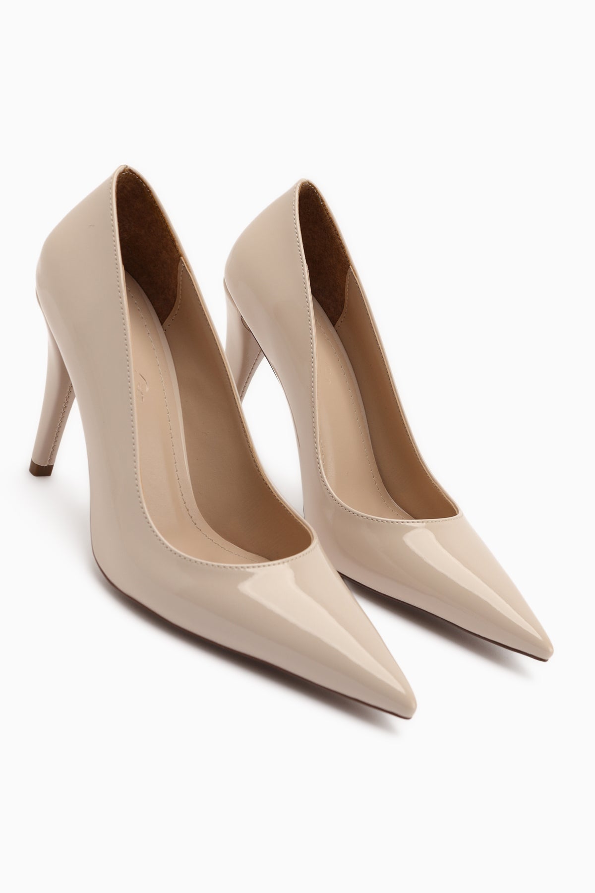 Nancy Ekru Rugan Kadın Topuklu Ayakkabı Stiletto