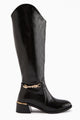 Kamilla Siyah Tokalı Kadın Çizme