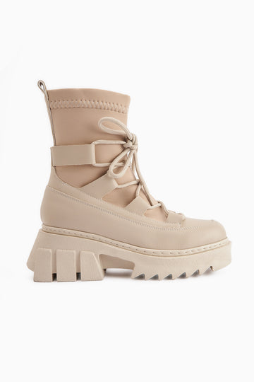 Casey Bej Kalın Tabanlı Bağcıklı Kadın Bot