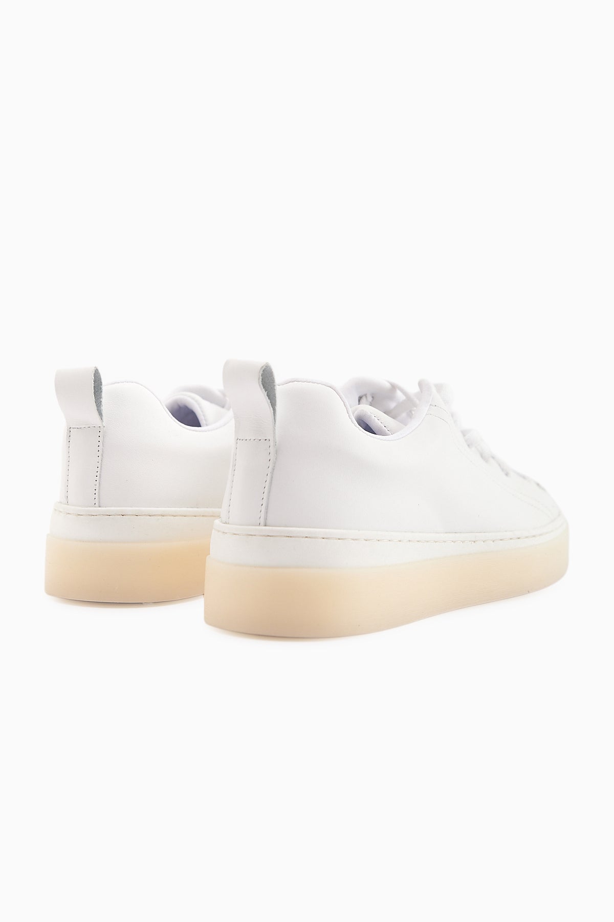 Lina Hakiki Deri Beyaz Kadın Sneaker Ayakkabı
