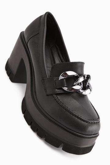 Chanpen Siyah Toka Detaylı Platformlu Günlük Ayakkabı