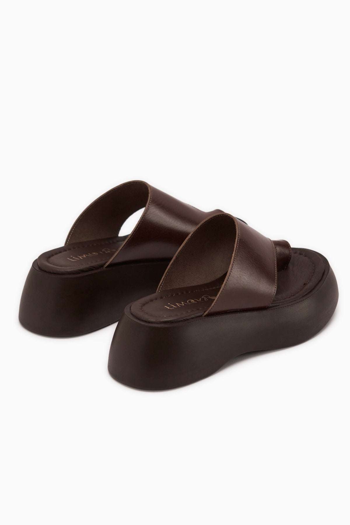 Carol Hakiki Deri Kahve Parmak Arası Kadın Terlik
