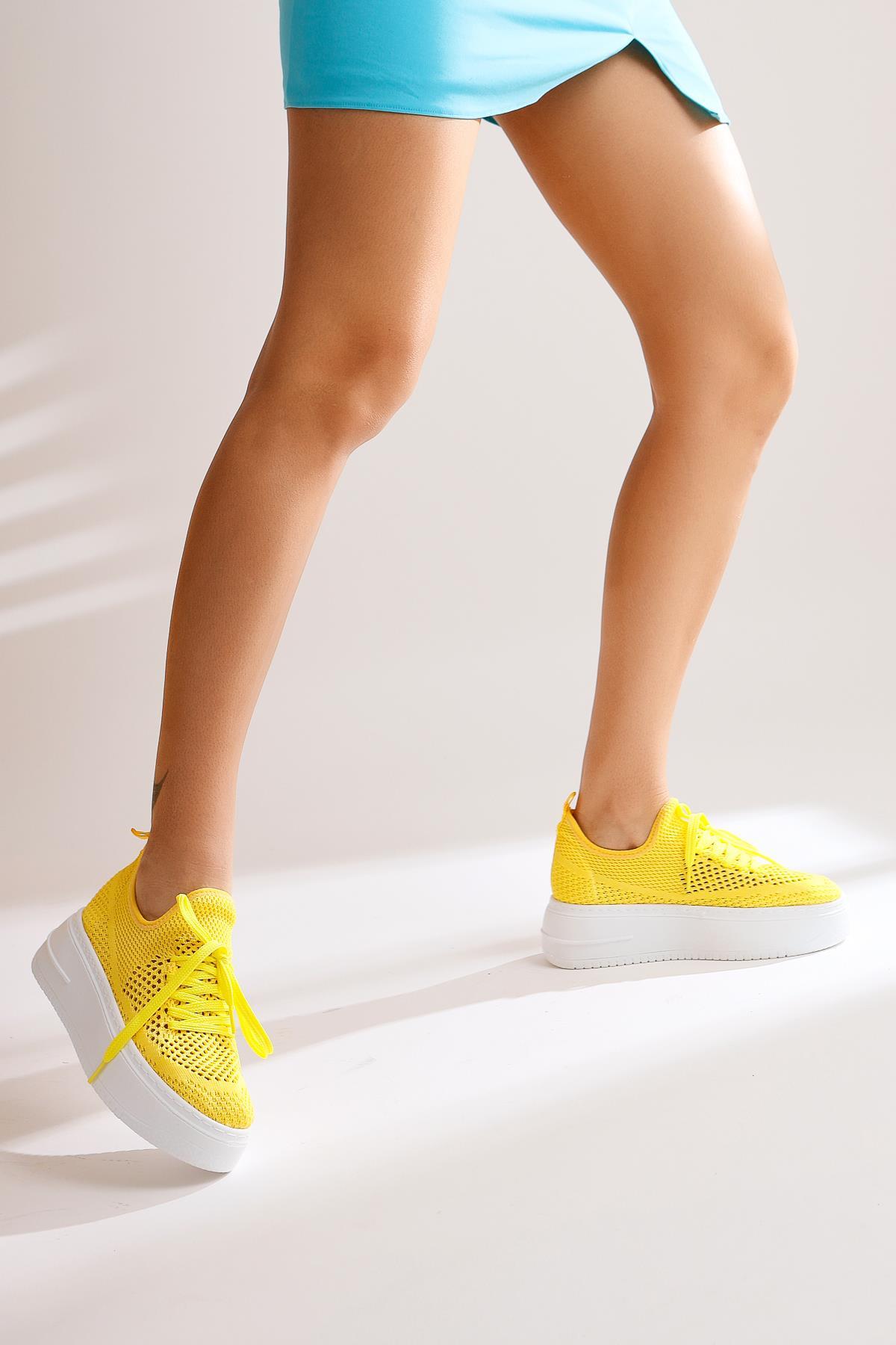 Benito Limon Triko Streç Kalın Tabanlı Sneakers