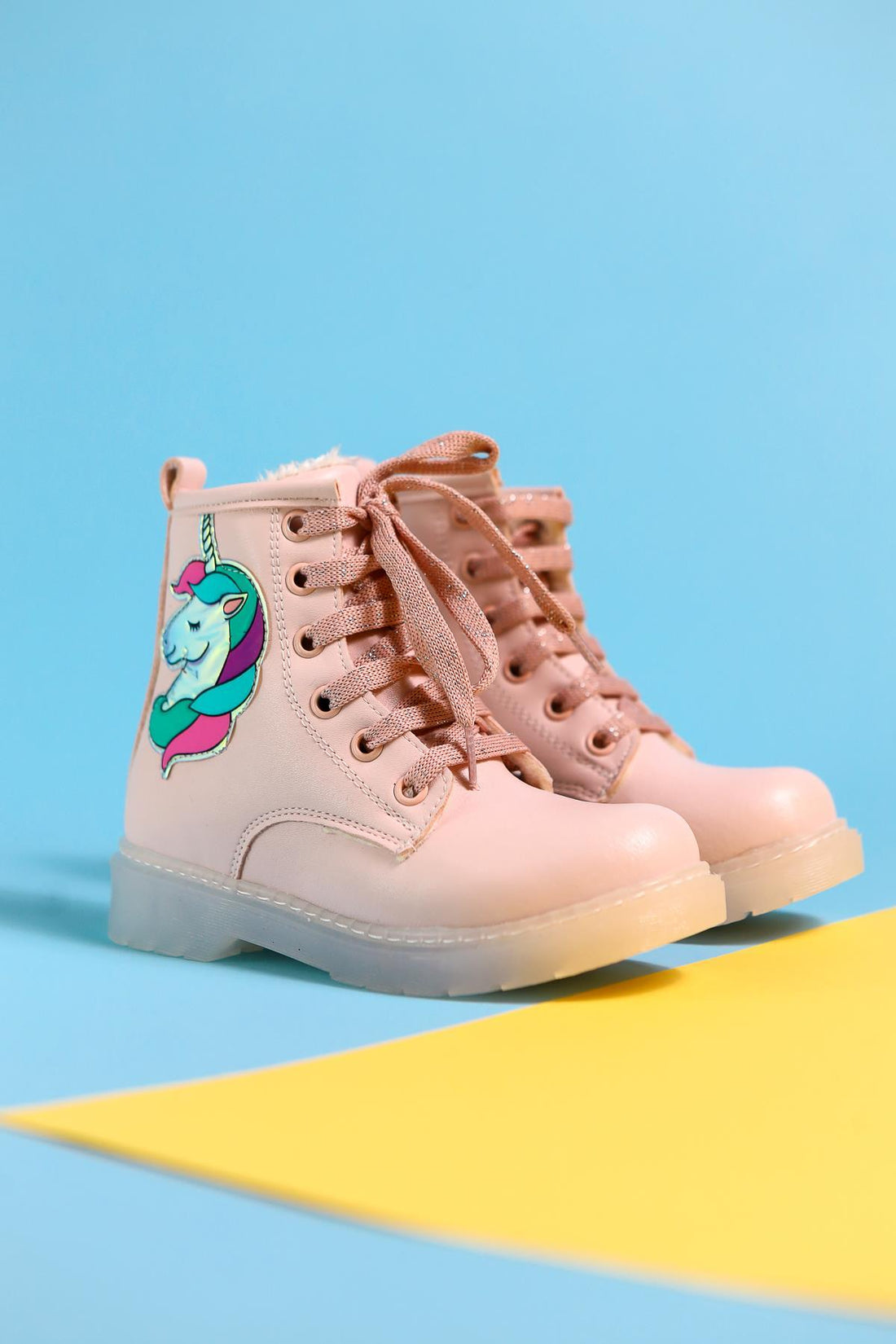 Jolene Pudra Unicorn Patchli Işıklı Bağcıklı Çocuk Bot