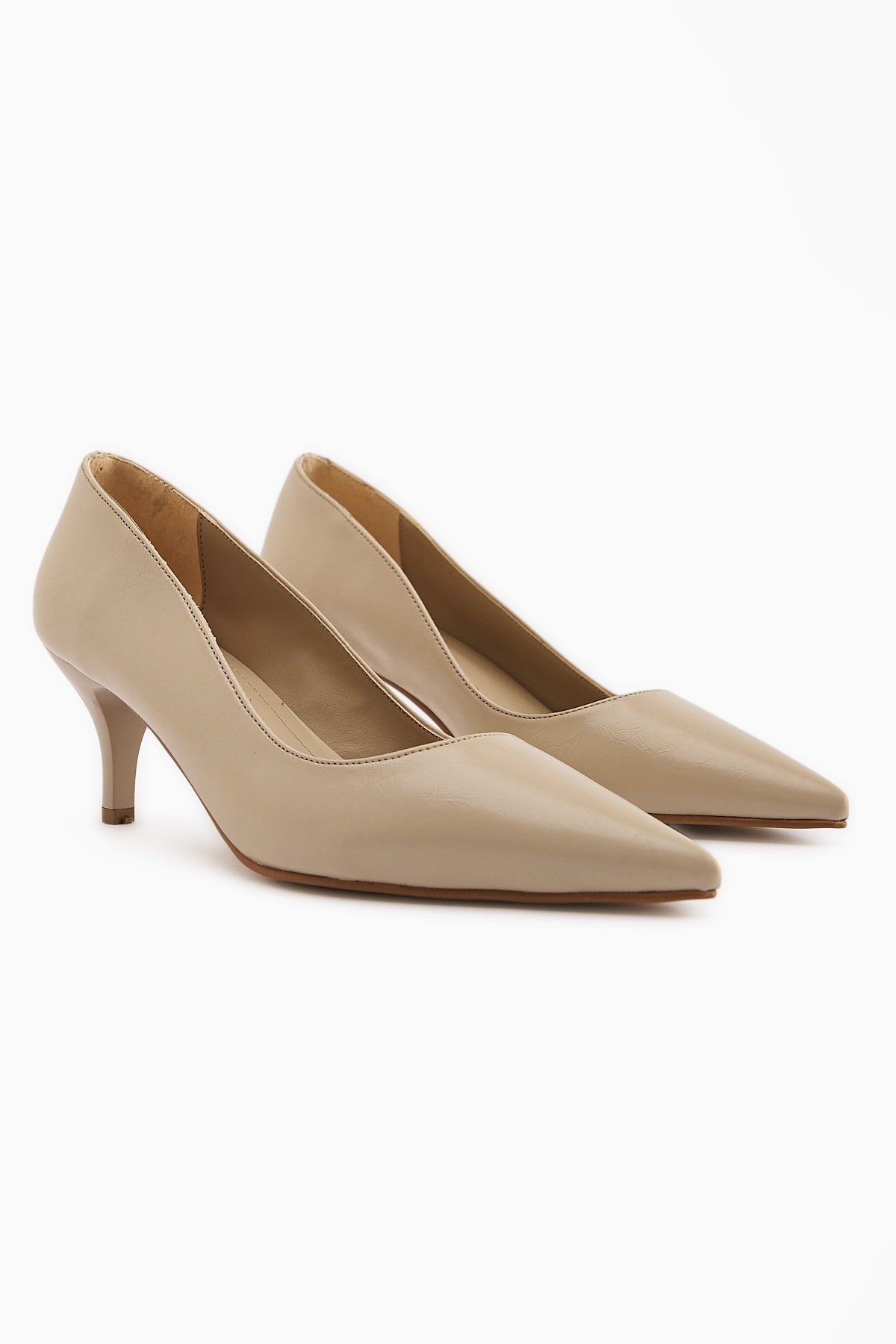 Flora Bej Stiletto Kadın Topuklu Ayakkabı