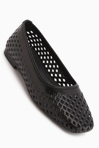 Fridah Siyah Fiyonk Detaylı Küt Burun Kadın Babet