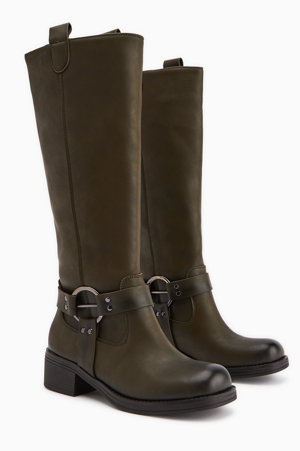 Soleil Haki Kemer Detaylı Çekme Çizme