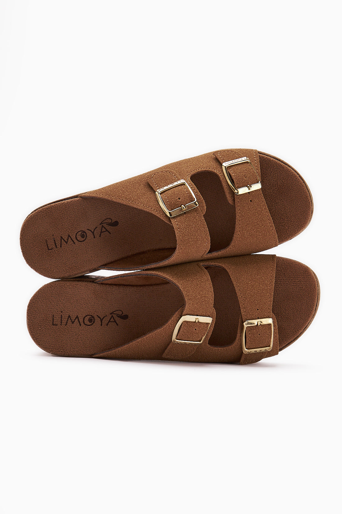 Samina Camel Çift Bantlı Dolgu Topuklu Kadın Terlik