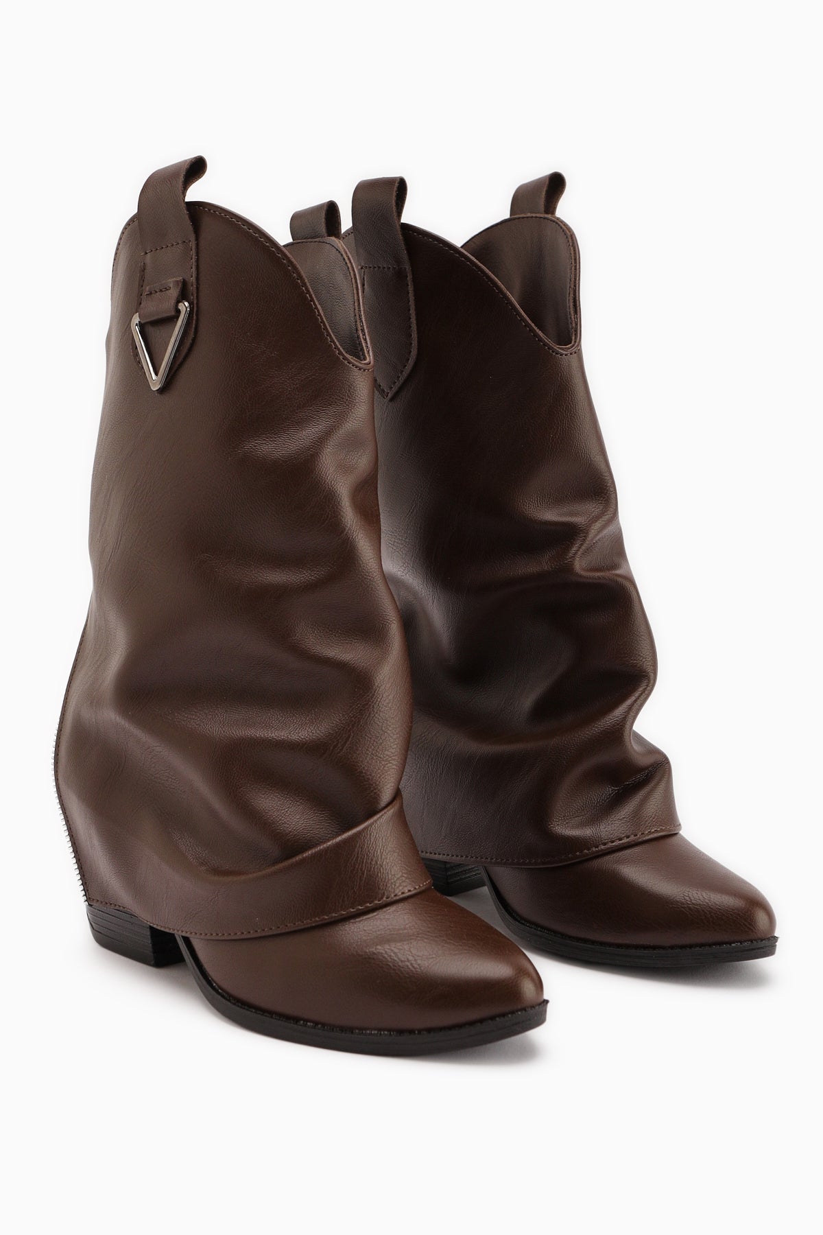 Peggy Kahve Kadın Topuklu Western Çizme