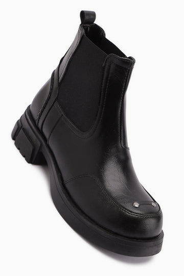 Emely Siyah Lastikli Kadın Bot