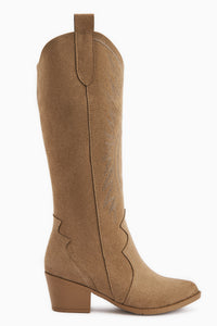 Hero Vizon Süet Nakışlı Kovboy Çizme