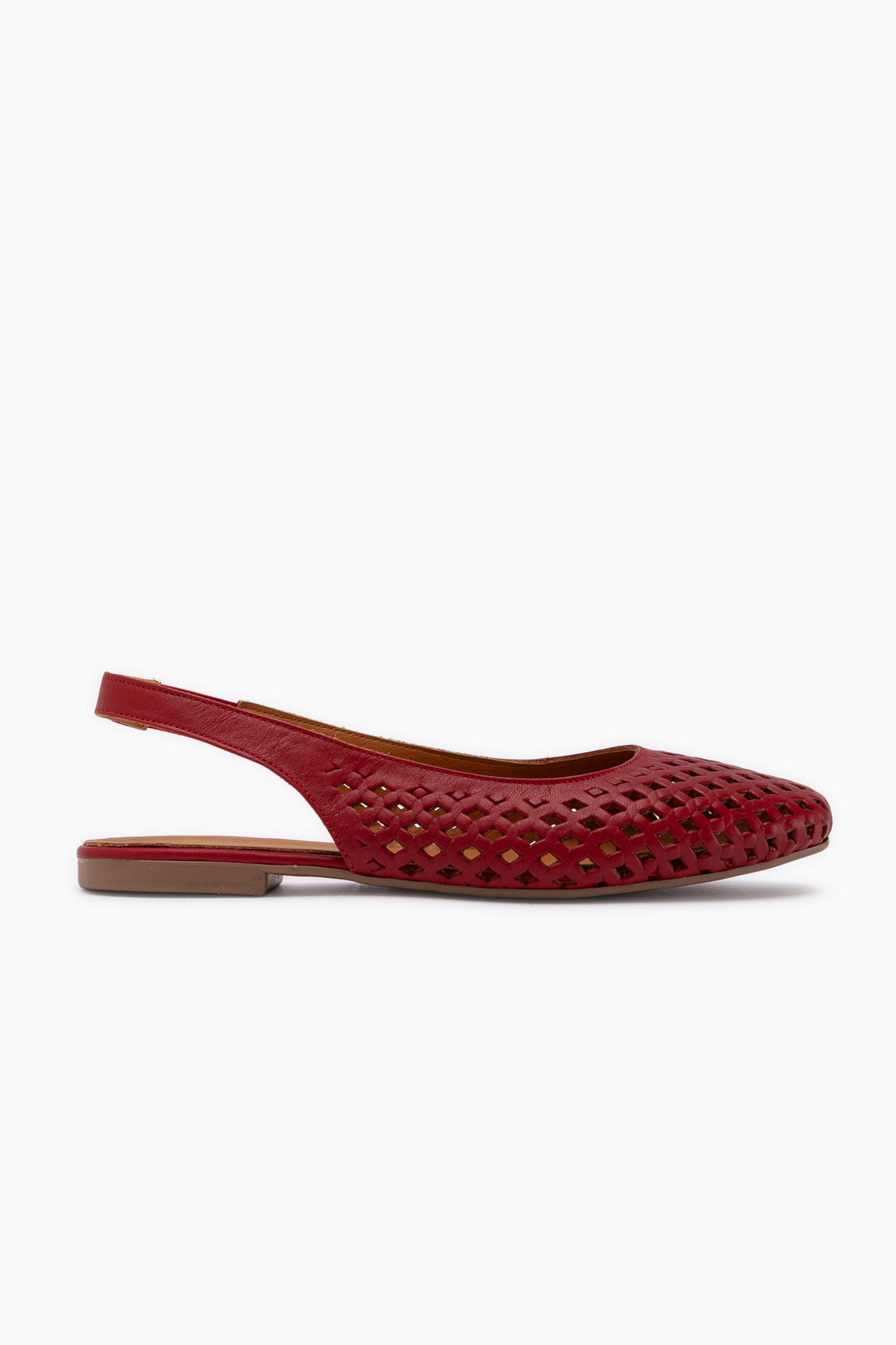 Monalis Hakiki Deri Kırmızı Lastikli Kadın Sandalet