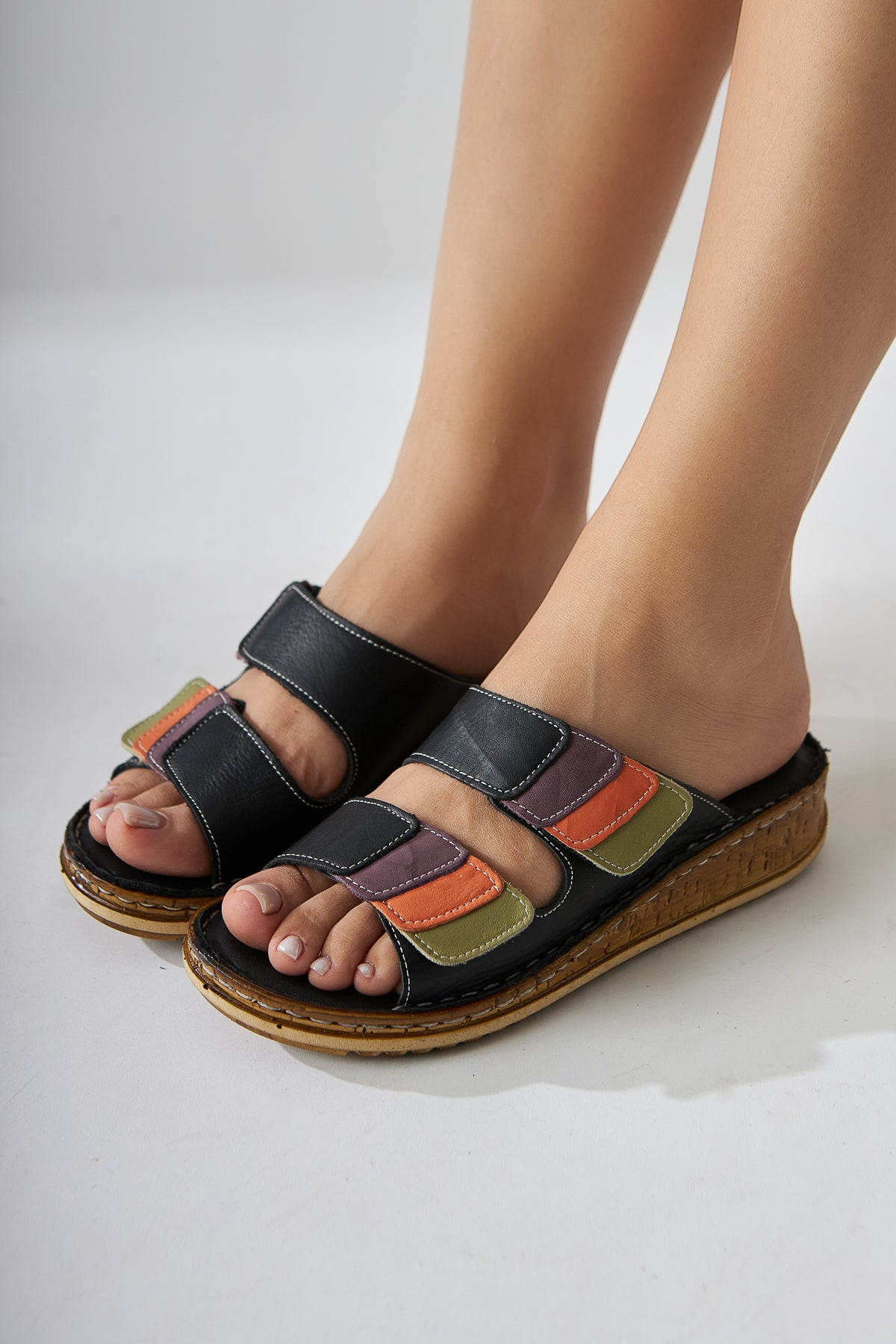 Hakiki Deri Kassid Siyah Comfort Terlik