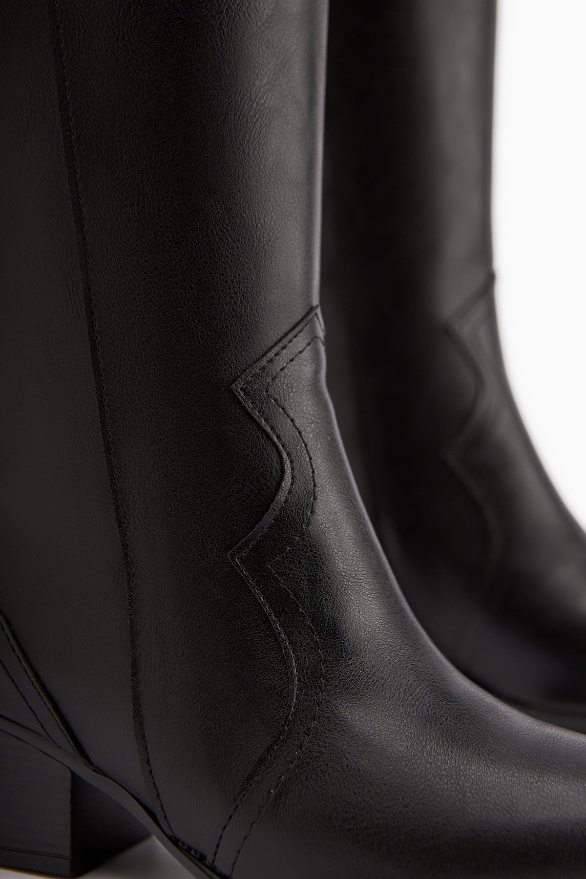 Lhena Siyah Western Çekme Çizme