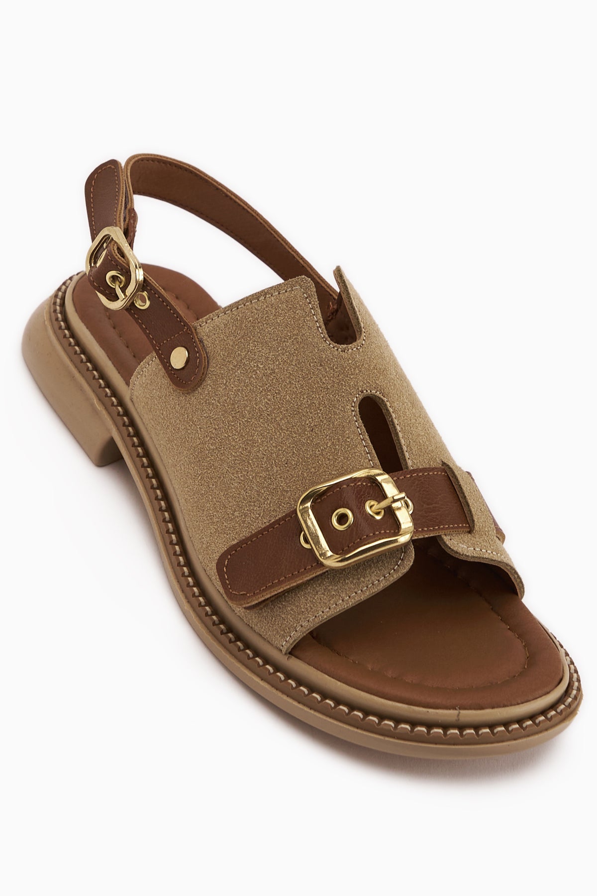 Neveen Bej Süet Tokalı Kadın Sandalet