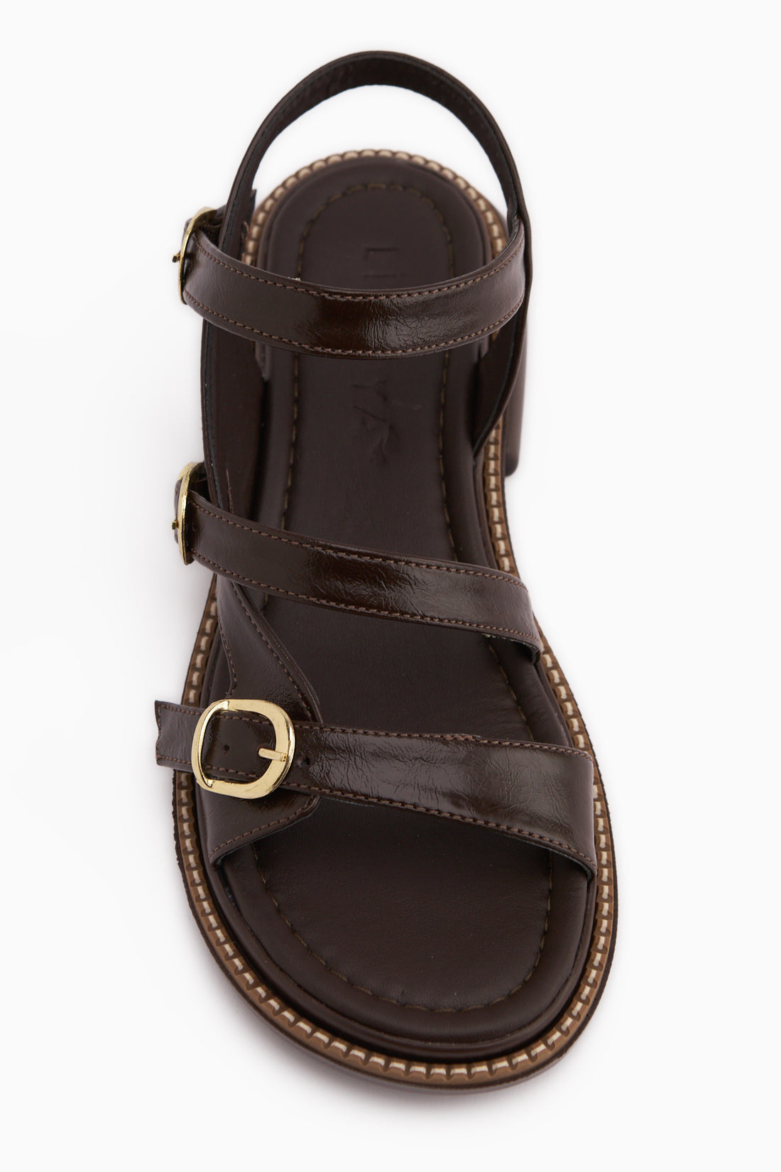 Myra Kahve Çift Bantlı Kadın Sandalet