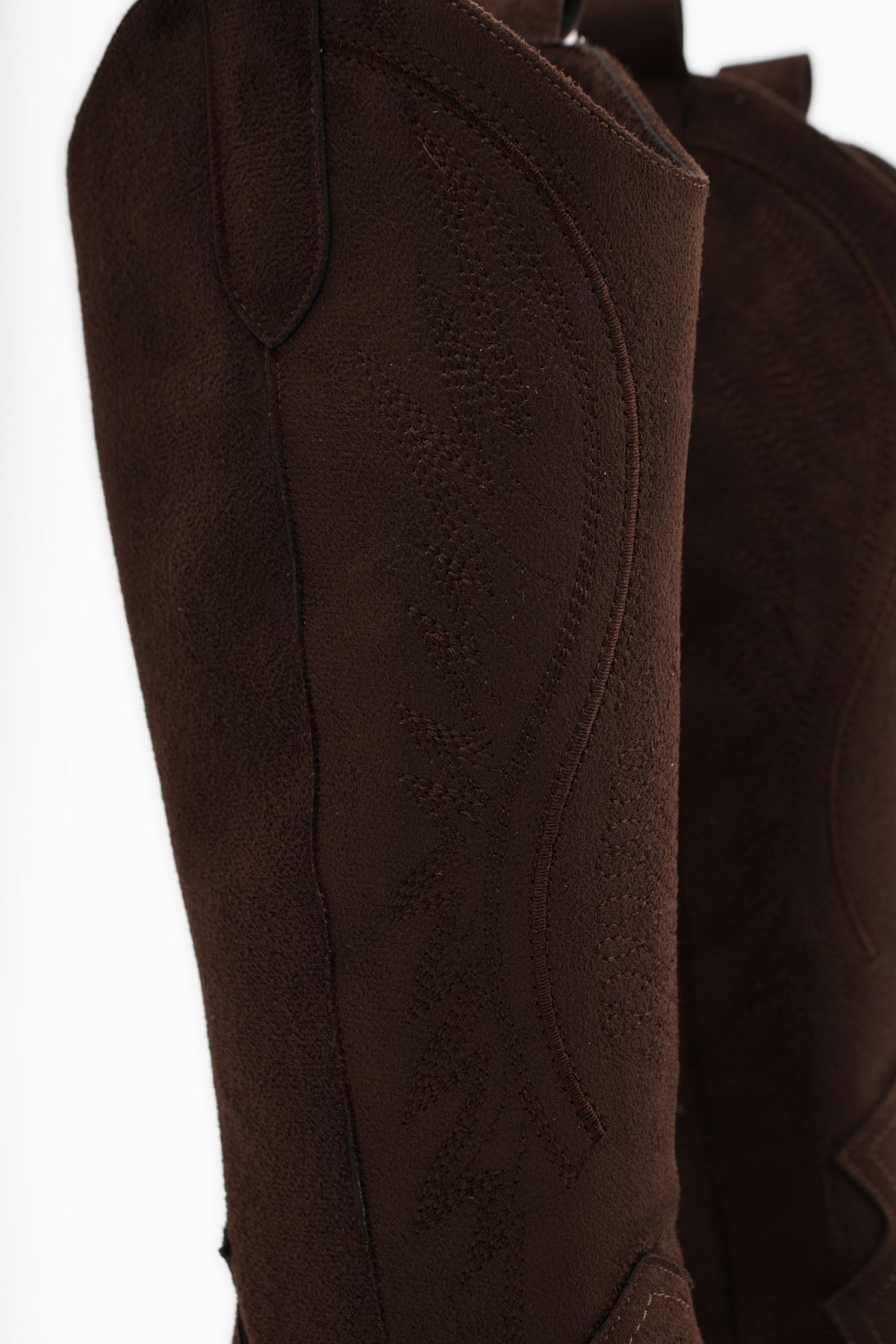 Hero Kahve Süet Nakışlı Kovboy Çizme