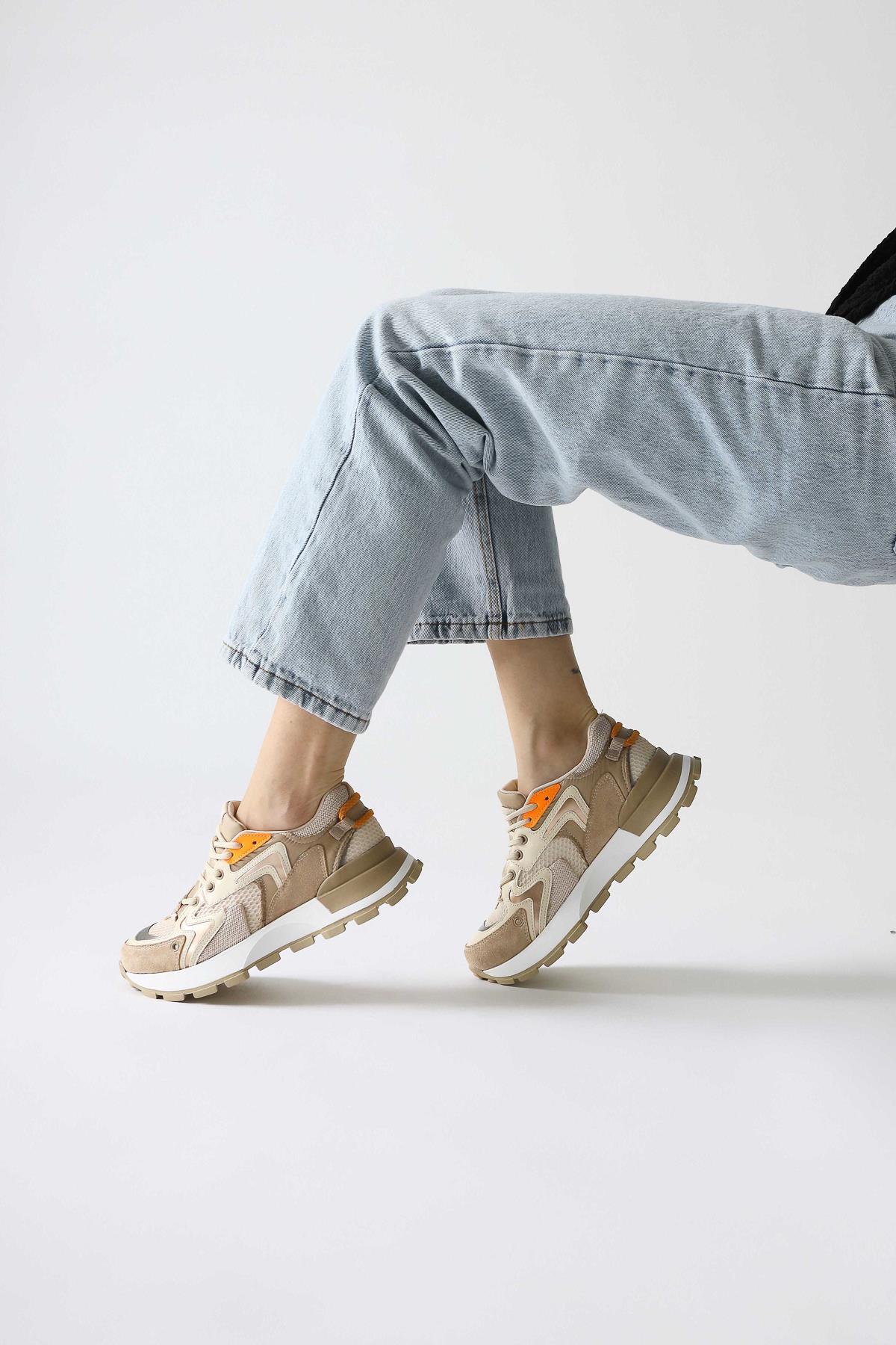 Onella Lacivert Süet Detaylı Bağcıklı Sneakers