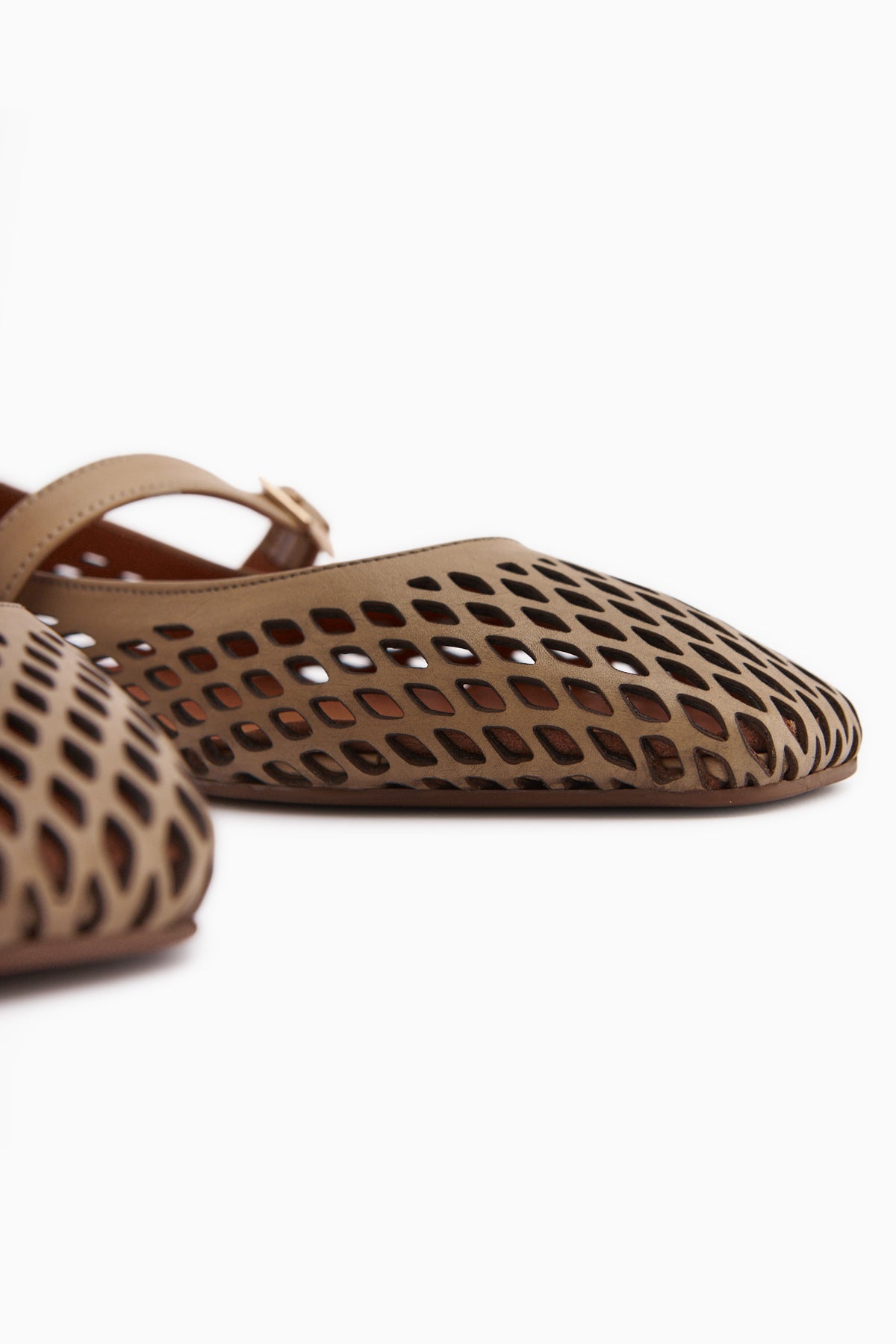 Randy Hakiki Deri Vizon Bantlı Kadın Babet