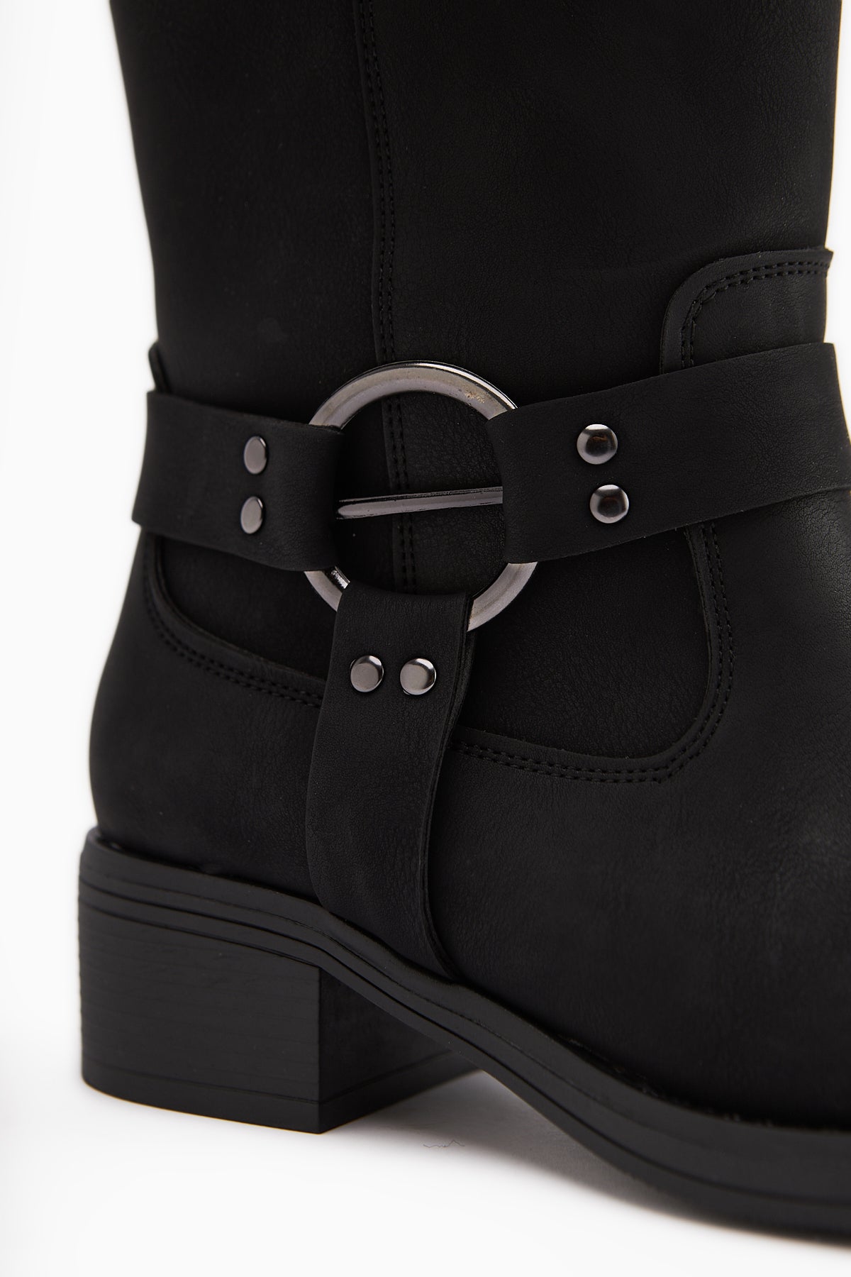 Soleil Siyah Kemer Detaylı Çekme Çizme