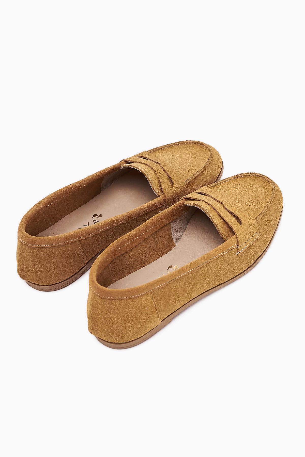 Hakiki Deri Solina Camel Mokasen Ayakkabı Rahat Günlük Loafer