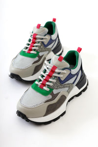 Netta Gri File Detaylı Bağcıklı Sneakers