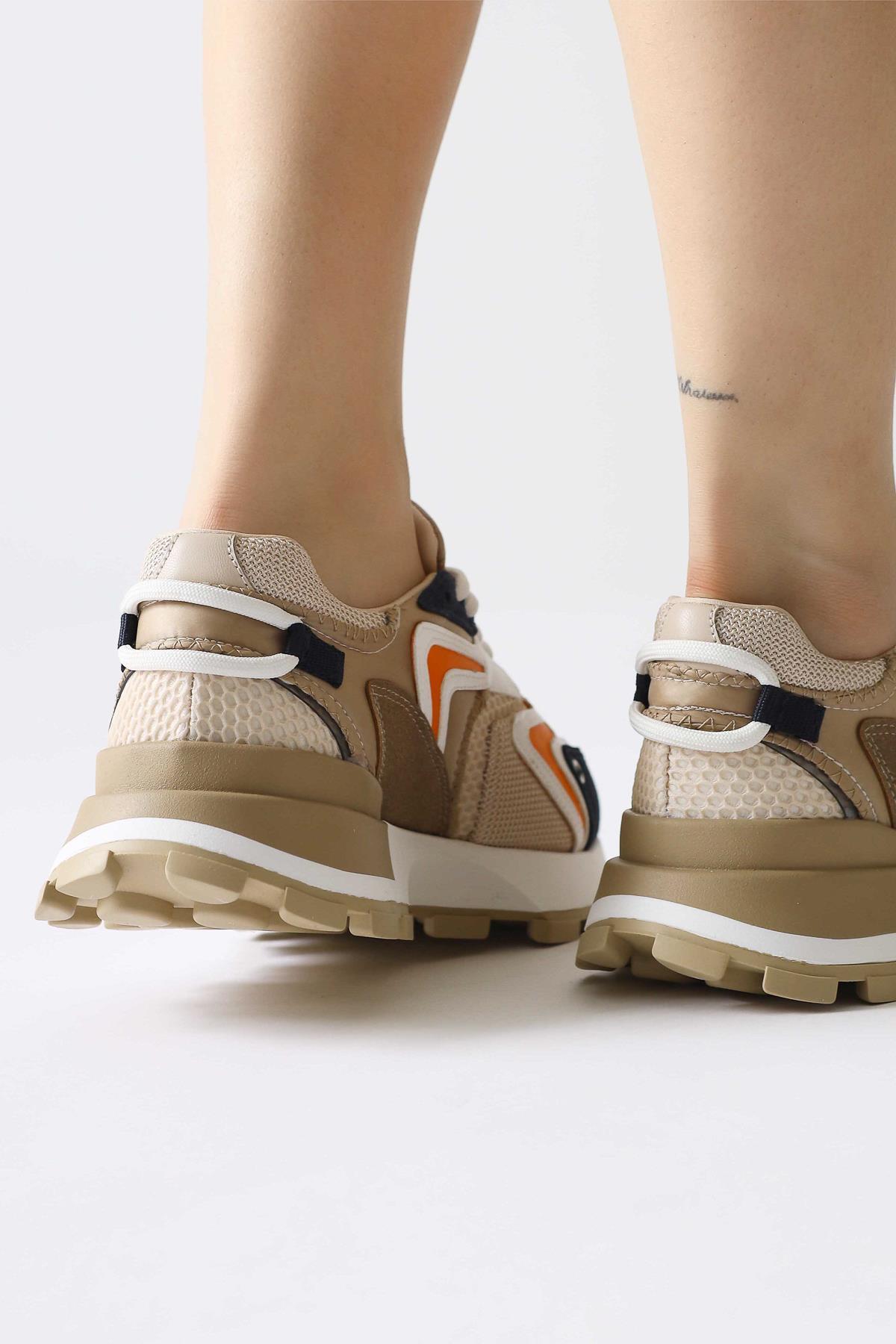 Onella Lacivert Süet Detaylı Bağcıklı Sneakers